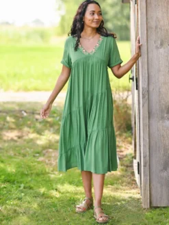 Hillside Dress - Meadow Green