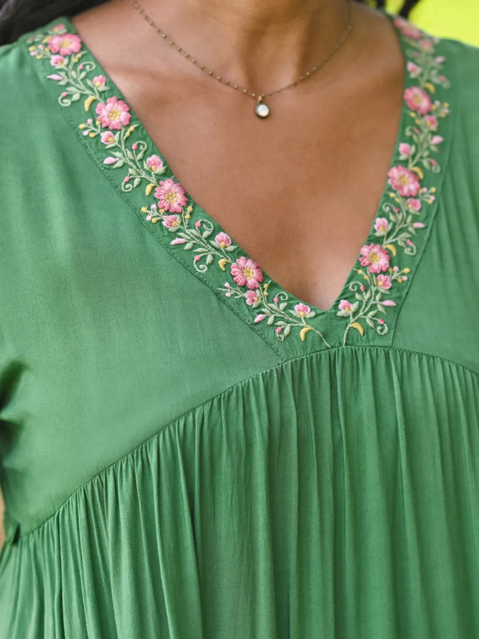 Hillside Dress - Meadow Green