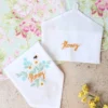 Honey Embroidered Hankie - White