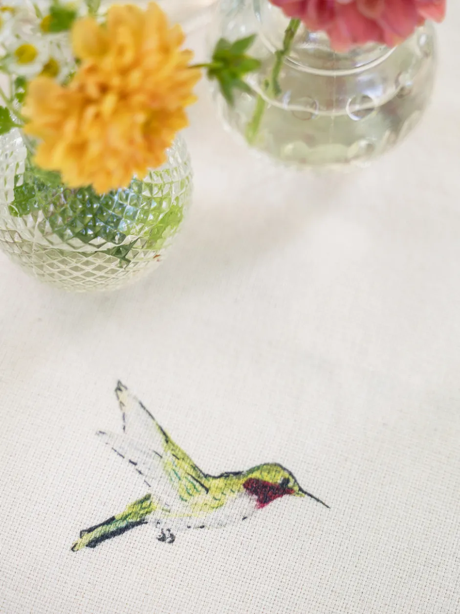 Hummingbird Watercolor Tablecloth