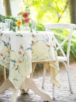 Hummingbird Watercolor Tablecloth