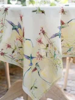 Hummingbird Watercolor Tablecloth