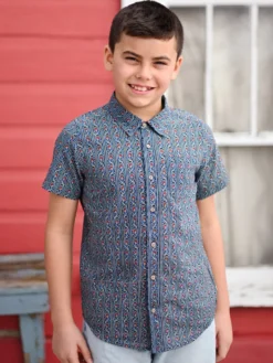 Indigo Trellis Kids Shirt