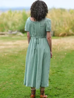 Jane Austen Dress - Soft Teal