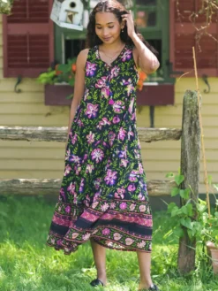 Kalamkari Dress - Black