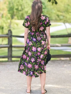 Kalamkari Tea Dress - Black