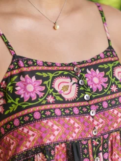 Kalamkari Tunic Dress - Black