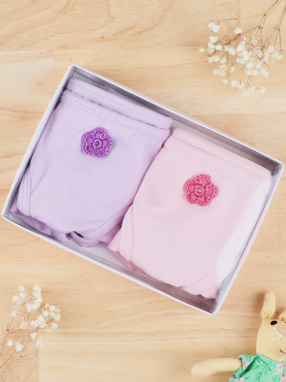 Kids Undies - Set of 2 - Pink Lavender