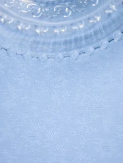 Lark Cotton Jacquard Round Cloth - Blue