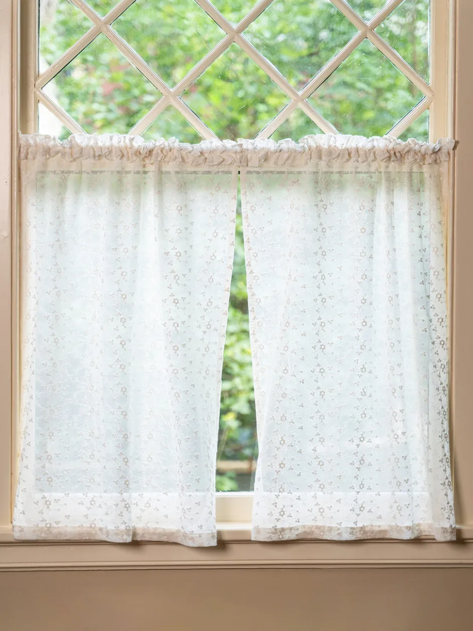 Layla's Lace Cafe Curtain Set of 2