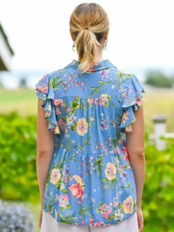 Lillian Blouse - Blue