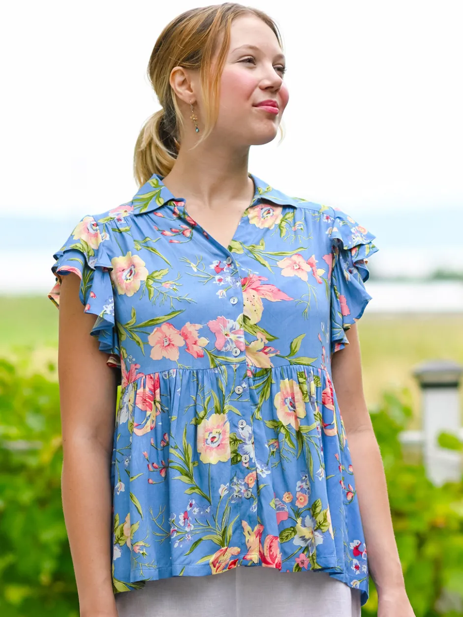 Lillian Blouse - Blue