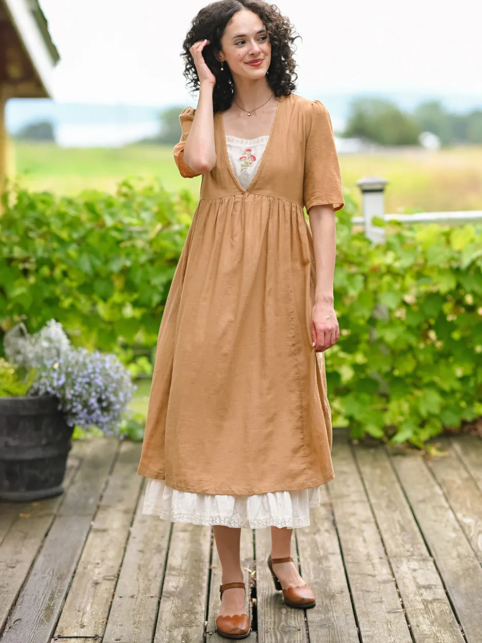 Luncheon Dress - Cafe Au Lait