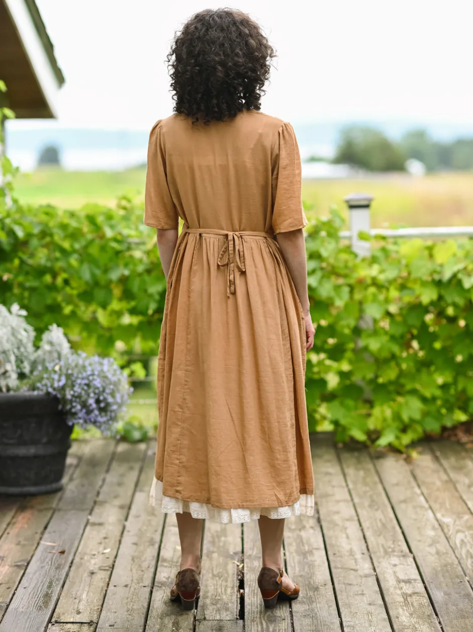 Luncheon Dress - Cafe Au Lait