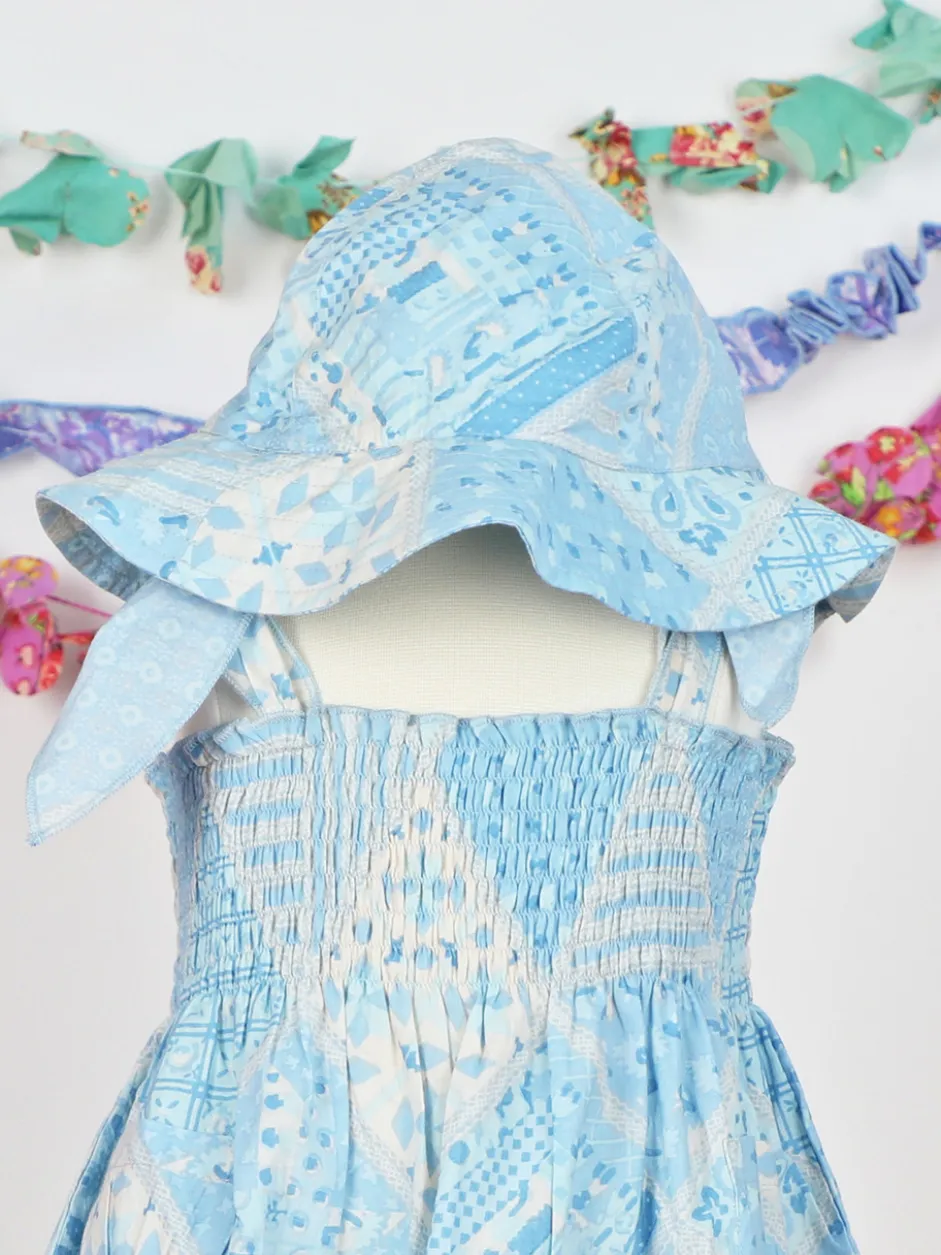 Maddie's Medley Baby Sunhat - Light Blue