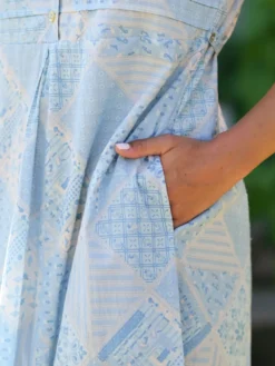 Maddie's Medley Porch Dress - Light Blue