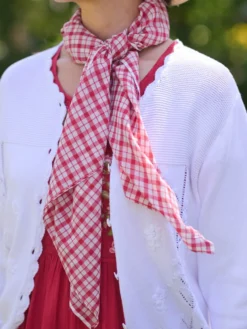 Madras Scarf - Red