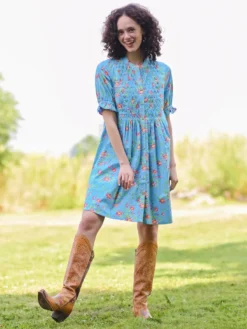 Magnolia Short Dress - Blue