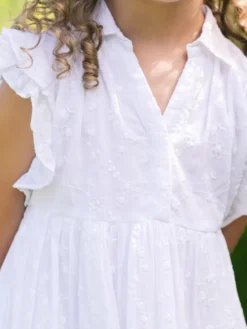 Maldives Kids Dress - White