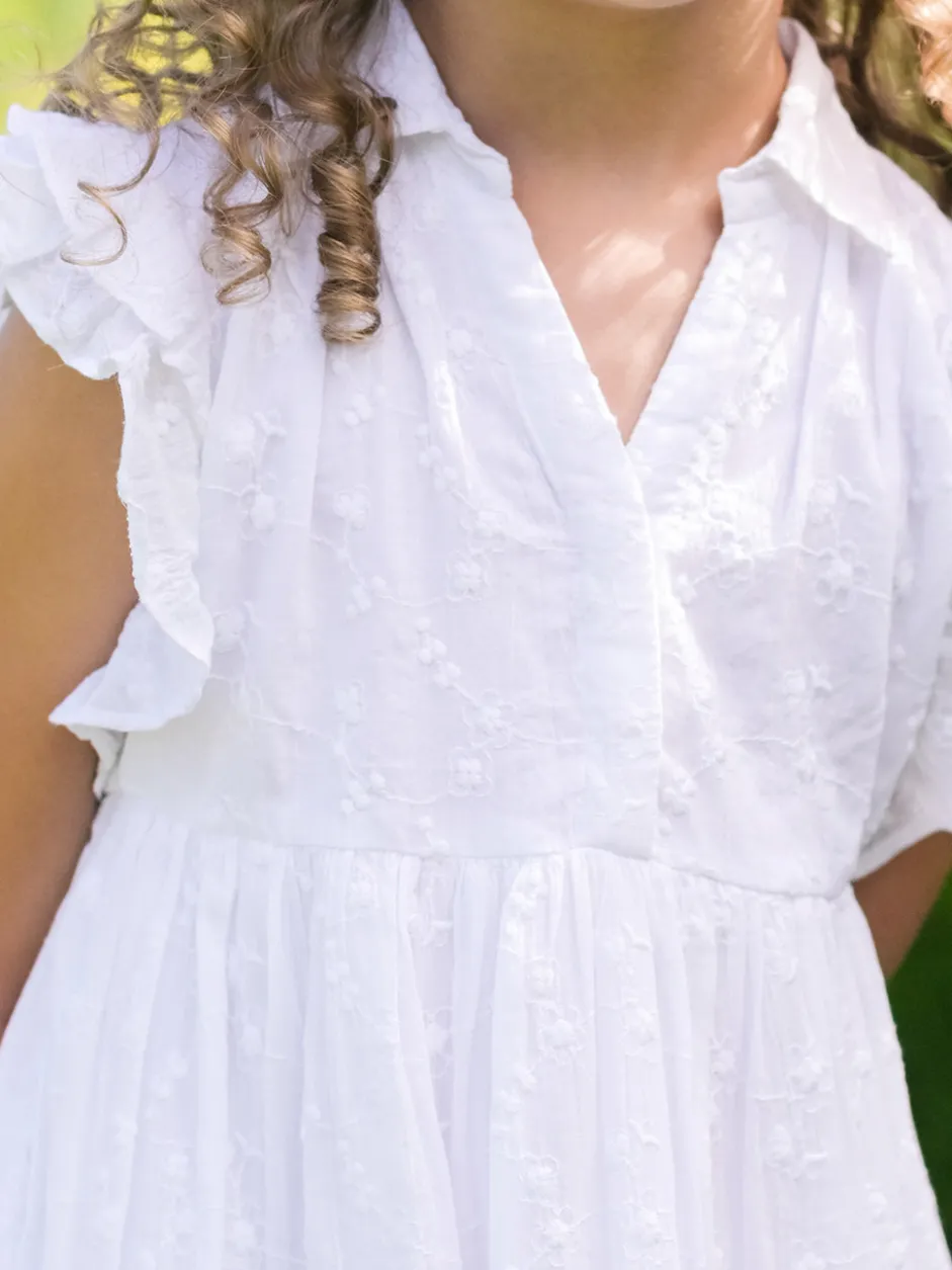 Maldives Kids Dress - White