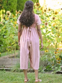 Meg Sunwashed Jumpsuit - Soft Rose
