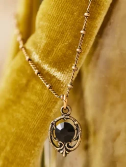 Midnight Drop Crystal Necklace