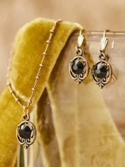 Midnight Drop Crystal Necklace