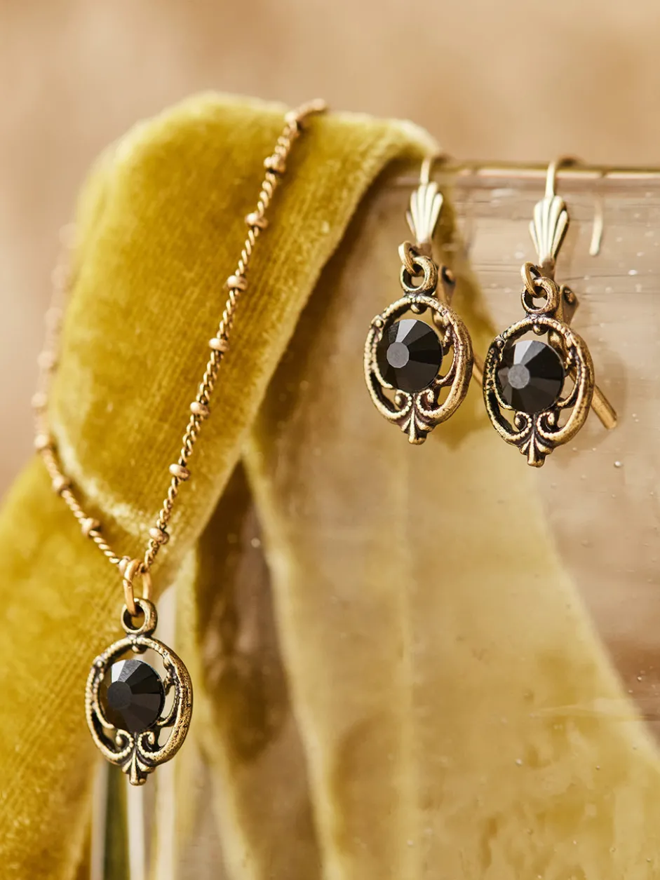 Midnight Drop Crystal Necklace