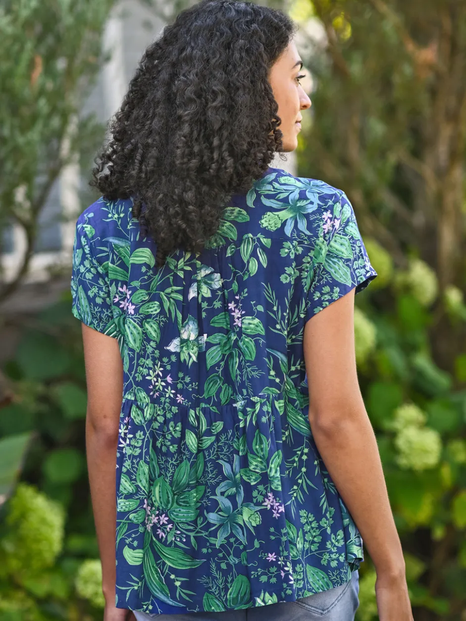 Milkweed Blouse - Cobalt
