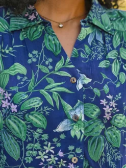 Milkweed Blouse - Cobalt