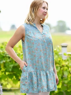 Mulberry Sleeveless Tunic - Soft Teal