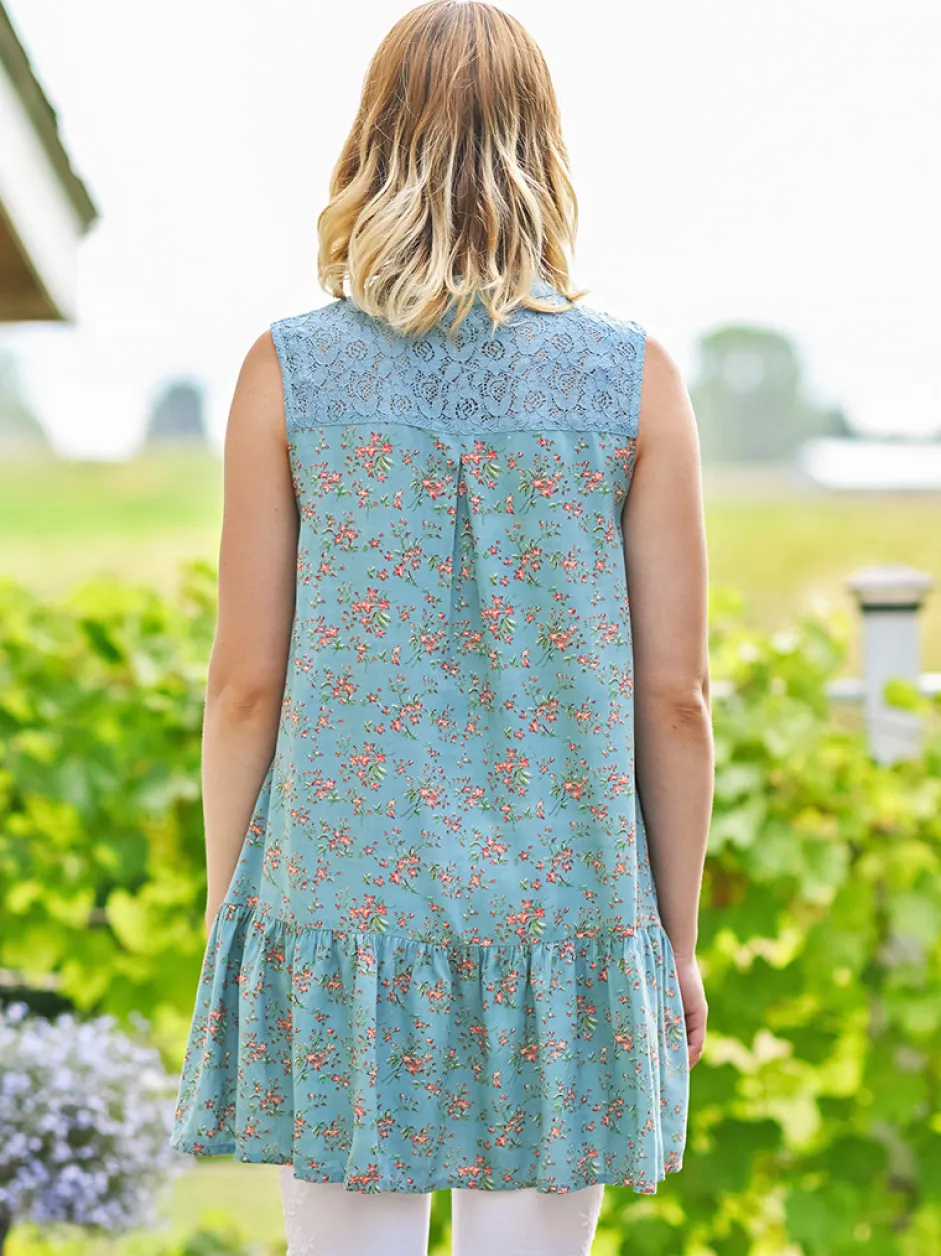 Mulberry Sleeveless Tunic - Soft Teal
