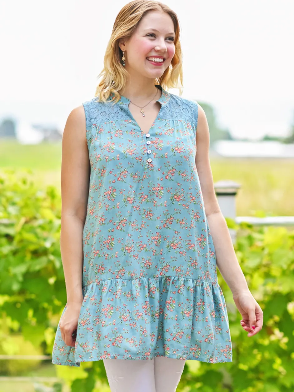 Mulberry Sleeveless Tunic - Soft Teal