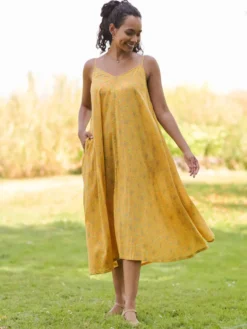 Panama Butterfly Sundress - Dark Gold
