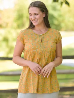 Panama Butterfly Tunic - Dark Gold