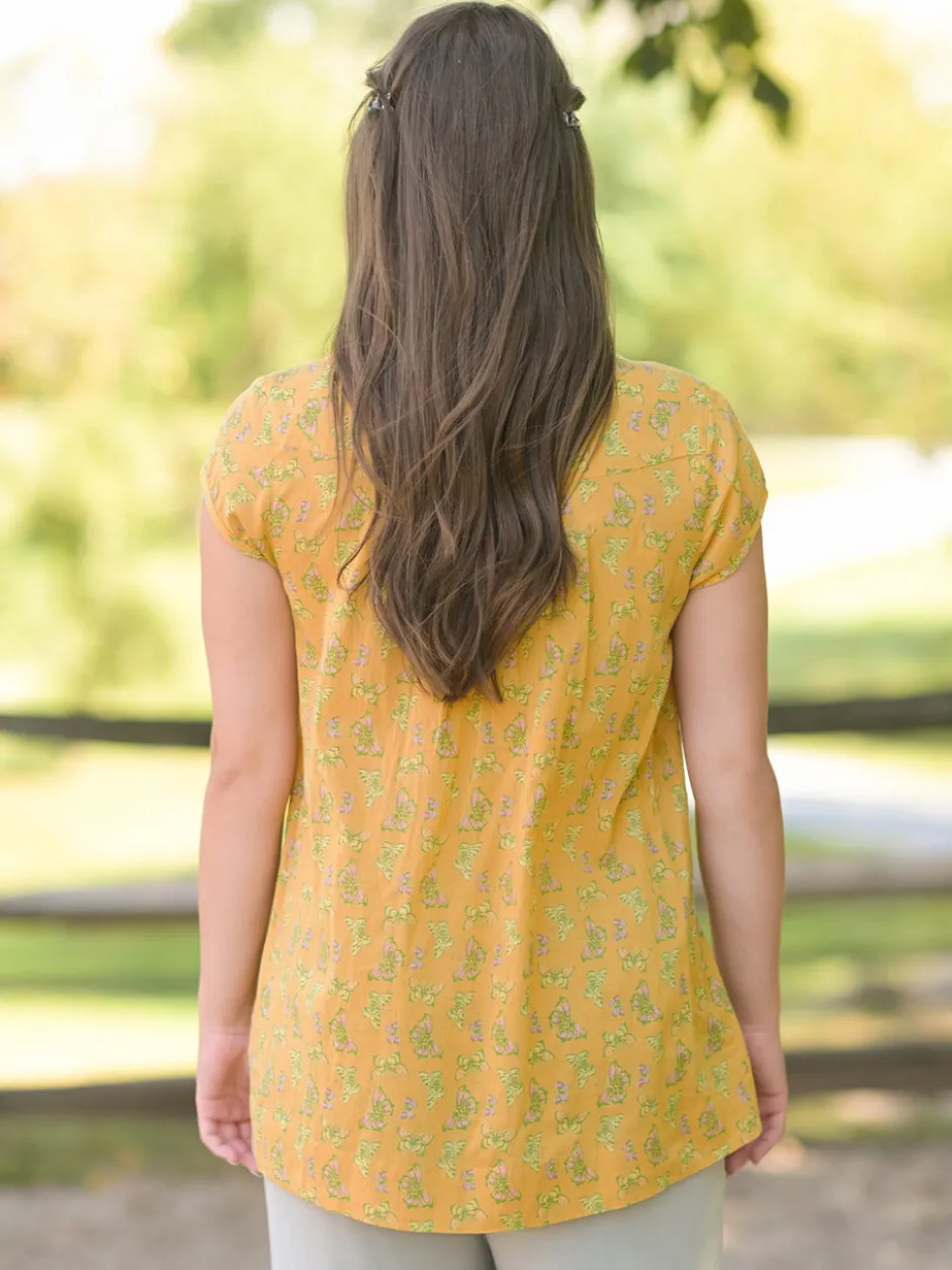 Panama Butterfly Tunic - Dark Gold