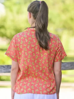 Papillon Blouse - Coral
