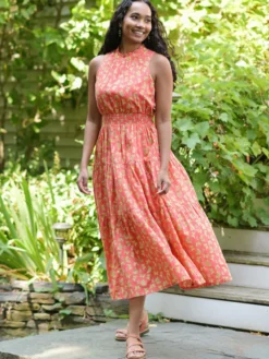 Papillon Dress - Coral