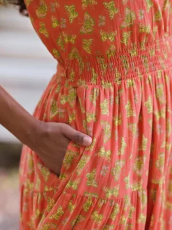 Papillon Dress - Coral