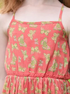 Papillon Kids Dress - Coral