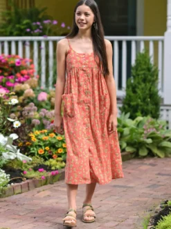 Papillon Young Adult Dress - Coral