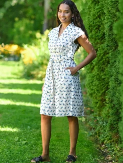 Parakeet Dress - Ecru