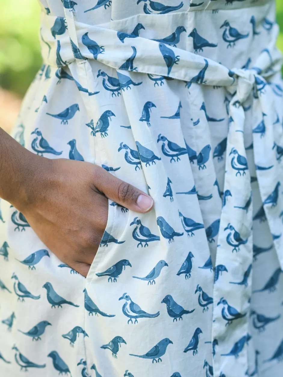 Parakeet Dress - Ecru