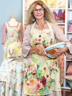 Peony Watercolor Chef Apron