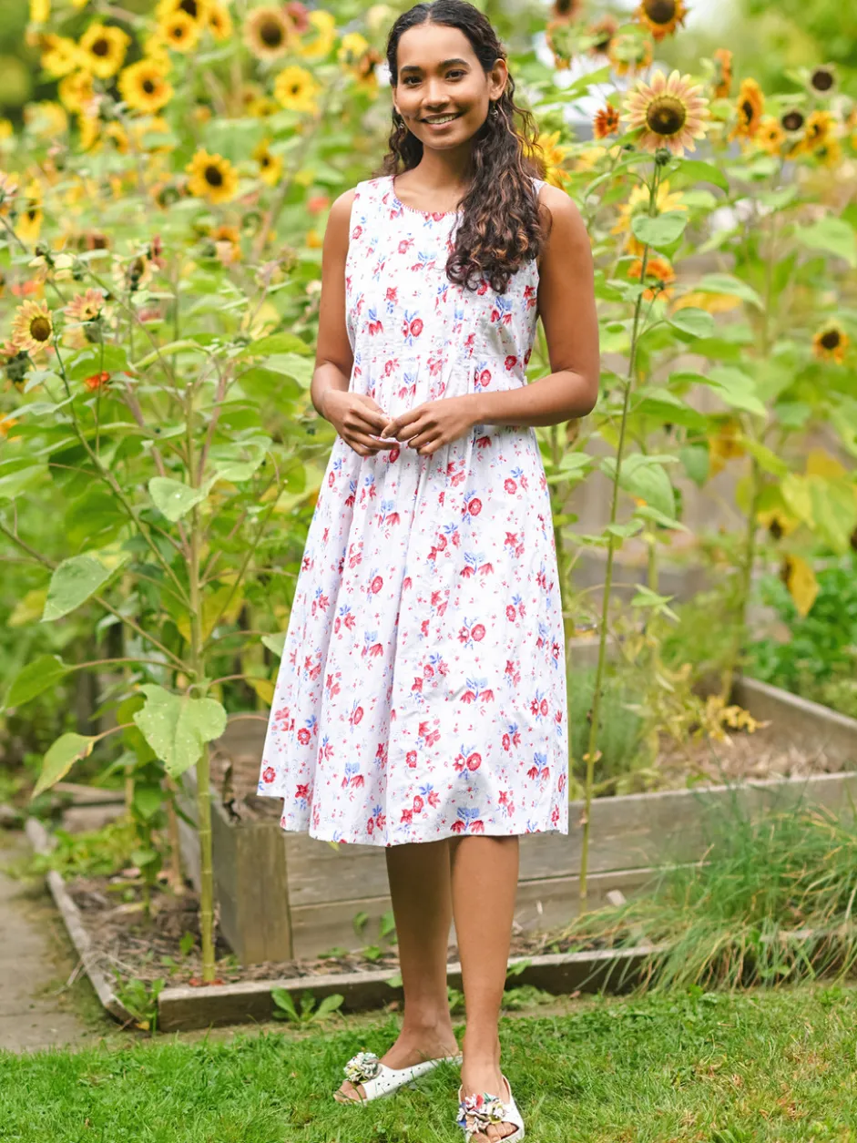 Petra Pleated Dress - White