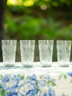 Pineapple Drinking Glass Set of 4
