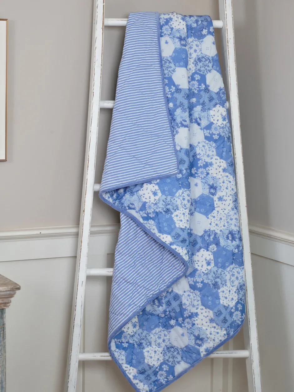 Porcelain Patchwork Throw - Blue