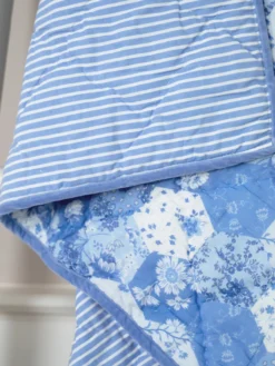 Porcelain Patchwork Throw - Blue