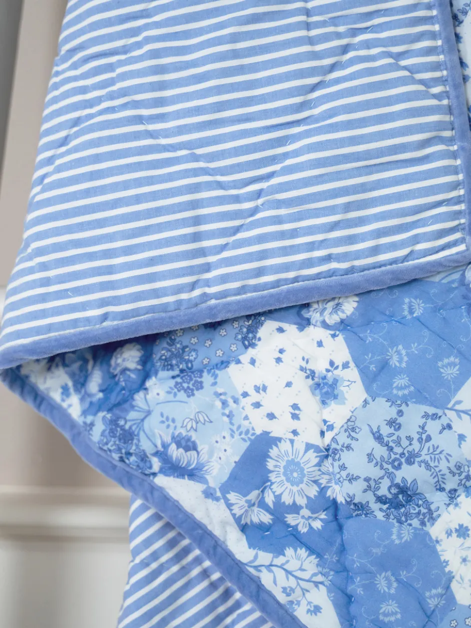 Porcelain Patchwork Throw - Blue
