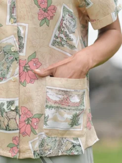 Postcard Camp Blouse - Antique